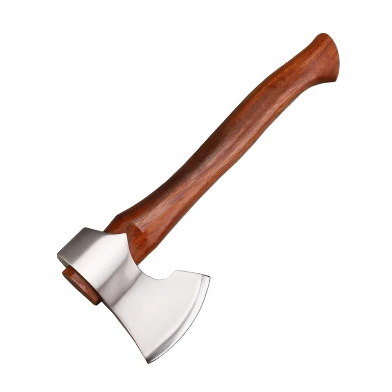 Camping Outdoor Axe , Wood Handle With Leather Sheath 3