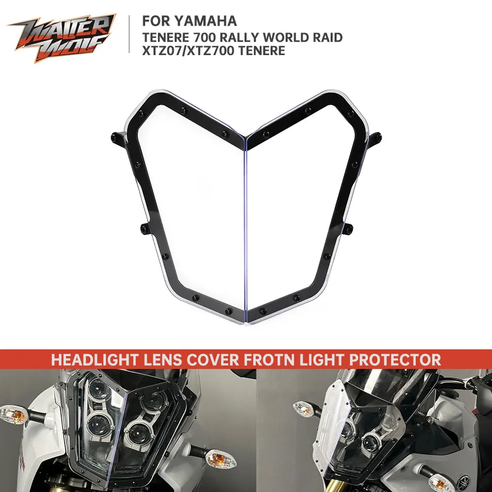 

Motorcycle Headlight Guard Front Light Lens Cover Protection For Yamaha Tenere 700 T7 XTZ700 XTZ07 Rally World Raid 2019-2024