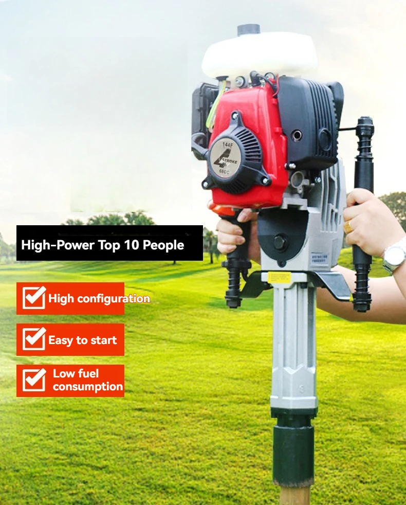 2400W Powered Pile Driver for Emergency Railway Building Orchard Wooden PileTriangular Steel Electric Impact PilingTool