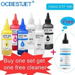 100ML * 6 DTF Tinte Kit Mit Reiniger Für T-shirt Transfer Für Epson L805 L1800 XP-15000 XP600 TX800 3880 7880 7890 P600 P608 P800