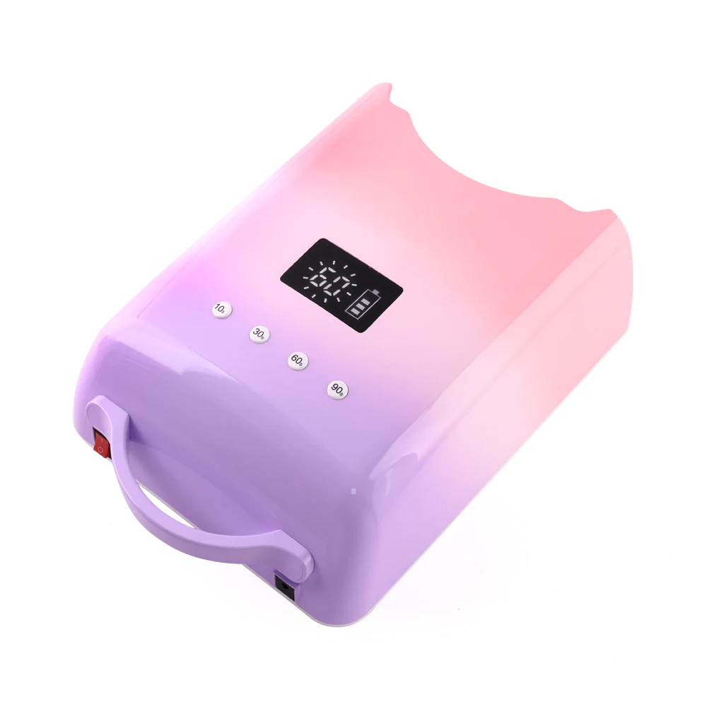 Gradient Color 78W Cordless Pro Cure LED UV Lamp Hot Sale High Quality Professional Nail Lamp Acetone Proof for Salon