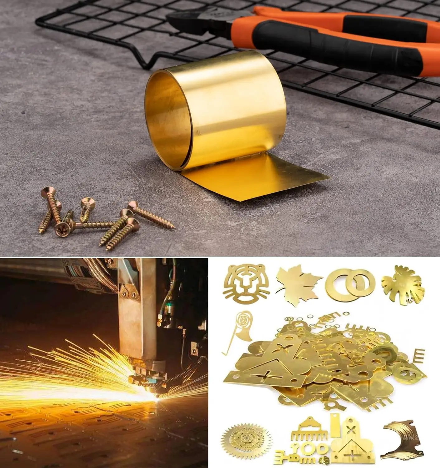 Brass Strip Roll 1 Meter 0.5mm 0.6mm 0.7mm 0.8mm Thickness 10mm to 50cm Brass Metal Thin Sheet Foil Plate Flash (0.1x10mm)
