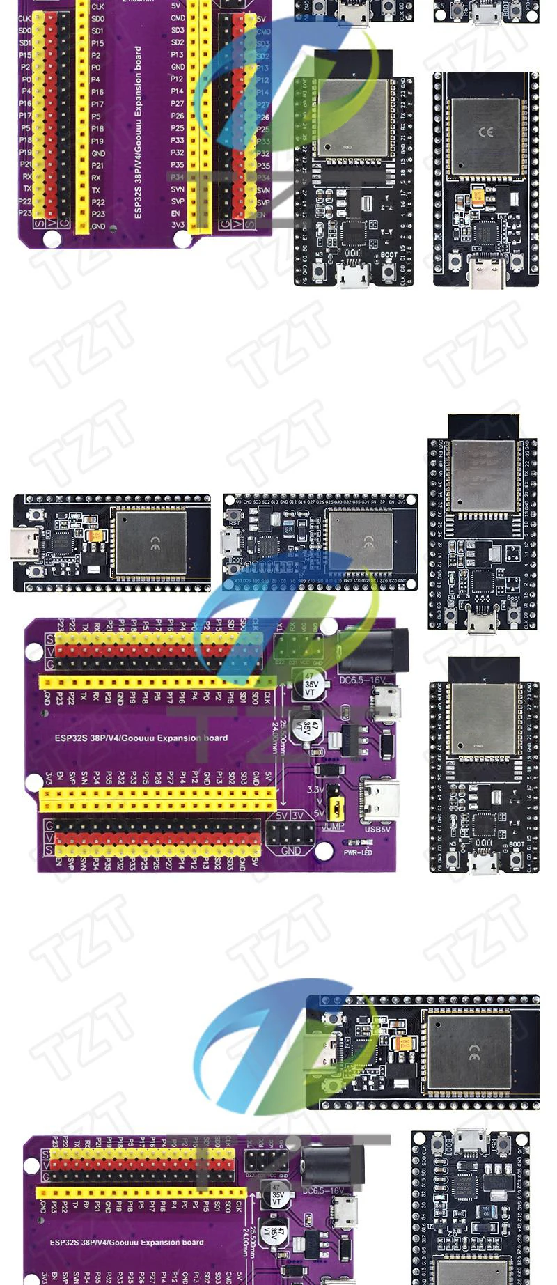 ESP32 Entwicklungsboard TYPE-C/MICRO USB CP2102 WiFi+Bluetooth Dual-Core ESP32-DevKitC-32 ESP-32 Erweiterungsplatine 38 PINs – Detail 4