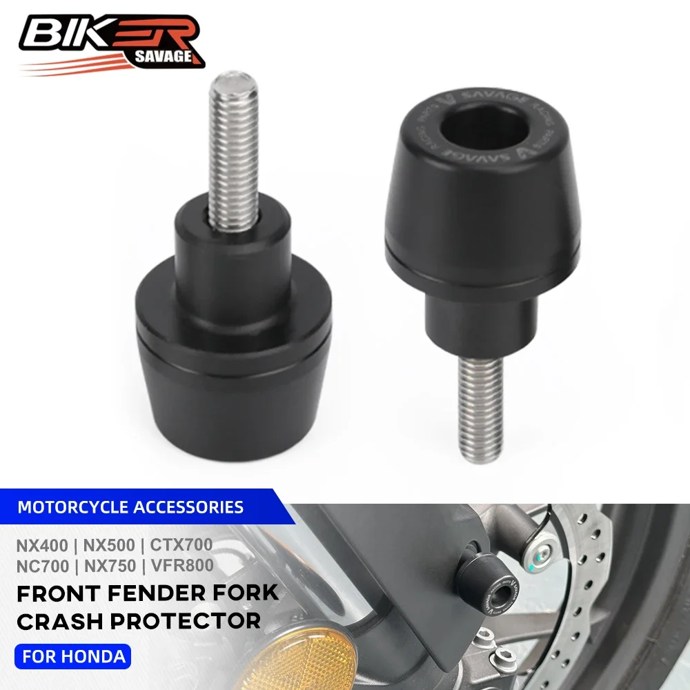 Front Fender Fork Crash Protector For Honda NC700 NC750 NX400 NX500 VFR800 Interceptor 800 Frame Slider Screw NC CTX 700 750