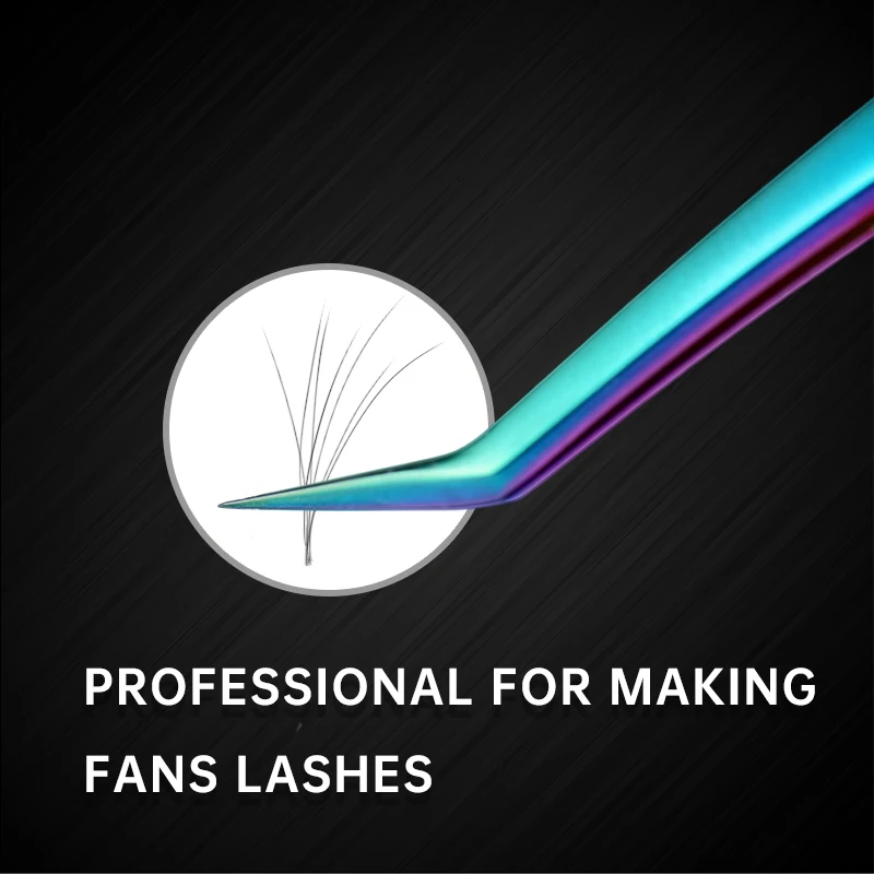 Yelix Golden Volume Tweezers Eyelash Extensions Isolation Classic Eyelashes Tweezers Professional Lash Extension Stainless Steel