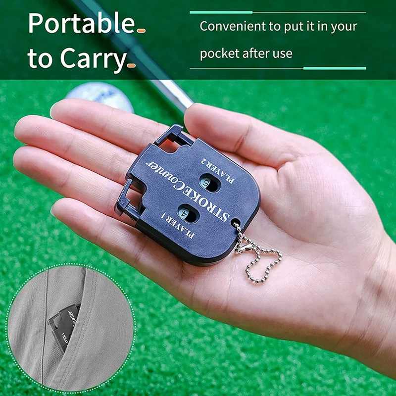 Mini Golf Score Shot Stroke Counter Clicker With Key Chain For Golf Game Scorekeeper Portable 2 Digit Sport Scoreboard