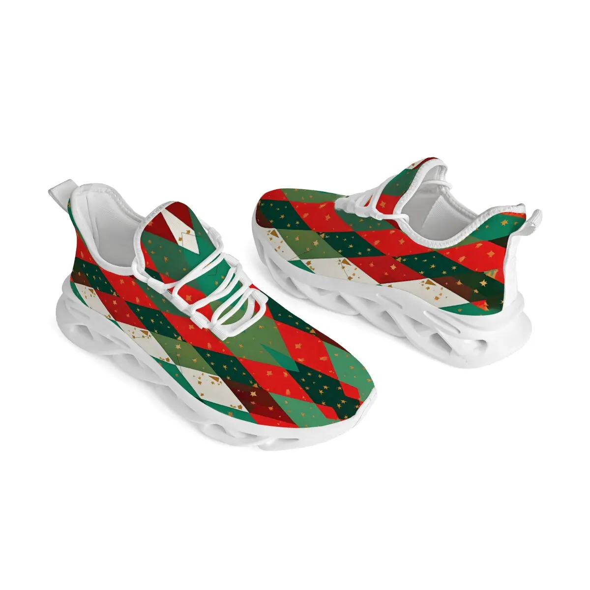 عيد الميلاد ليوبارد طباعة شخصية مطبوعة شقة منخفضة أعلى كبيرة الحجم الدانتيل متابعة وناعمة سوليد جديد شقة كبيرة الحجم أحذية رياضية