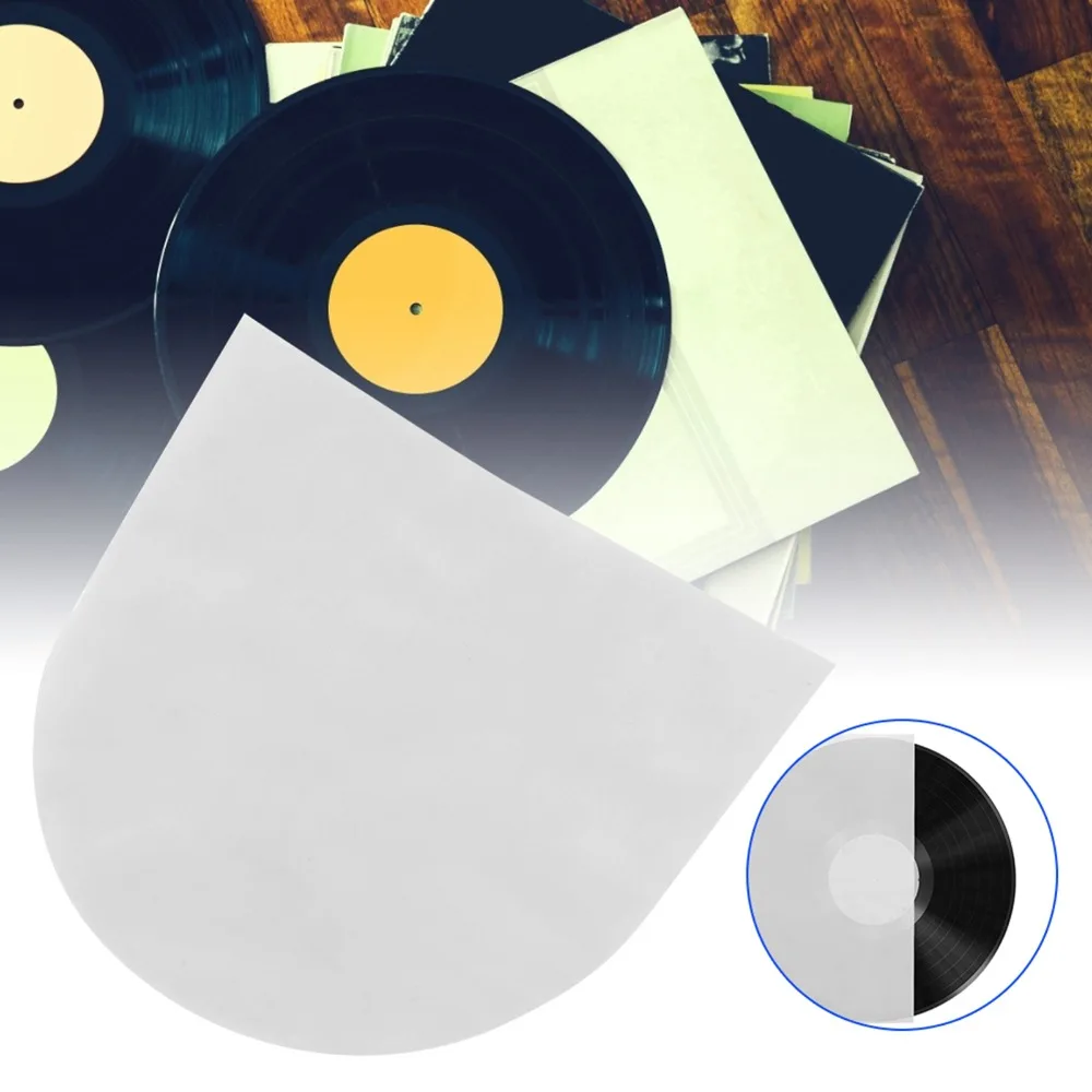7in/10in Record Inner Sleeves Thickness 0.08mm Wear Resistant Record Album Protective Case Anti-Static Case Album Preservation