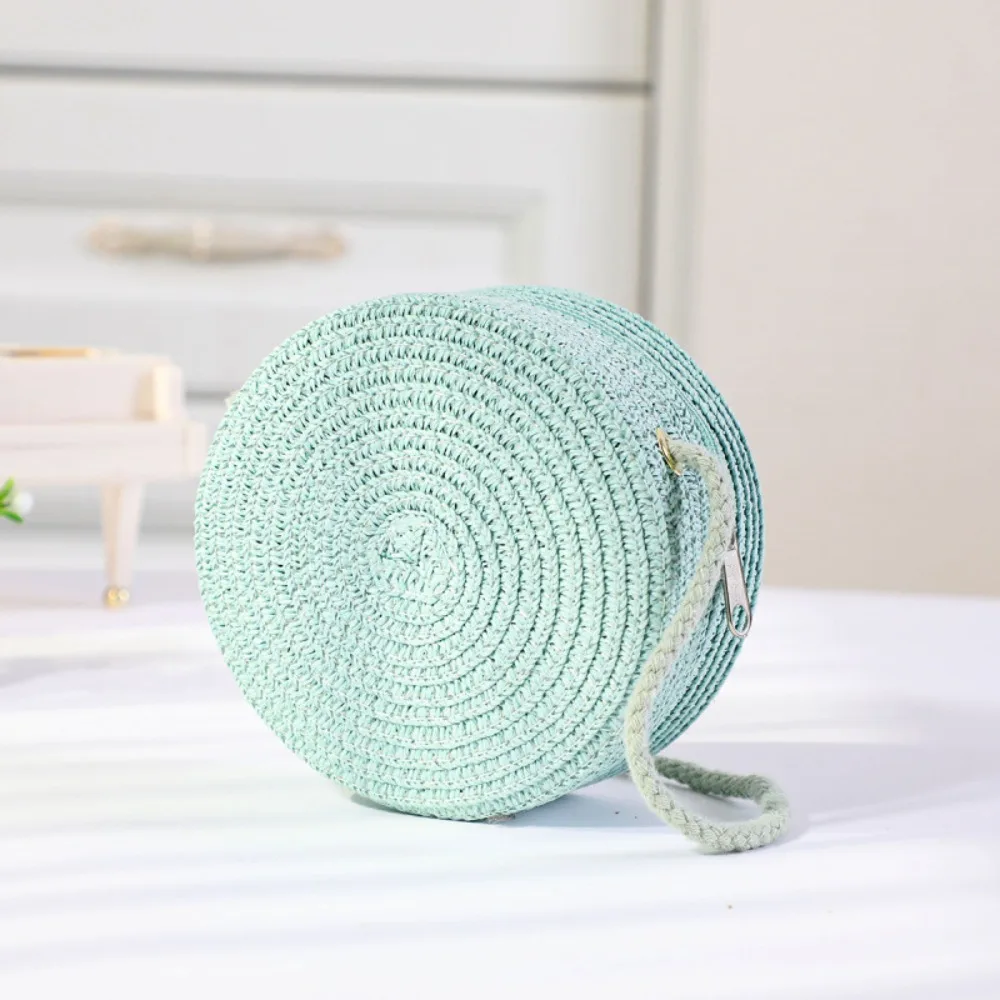 حقيبة شاطئ من القش للأطفال ، حقيبة كروس بودي لطيفة ، حقيبة رسول كاجوال للأطفال ، نمط قلب ، الموضة