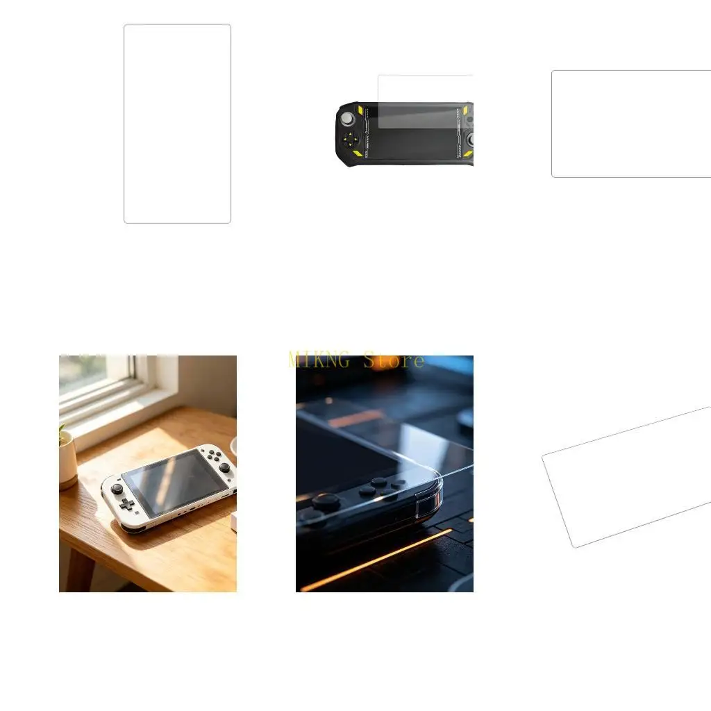 Touch Ready Screen Glass for RG52 Series, Clear Viewing Layer for Portable Game Systems with Daily Scratch Care, Easy Wipe