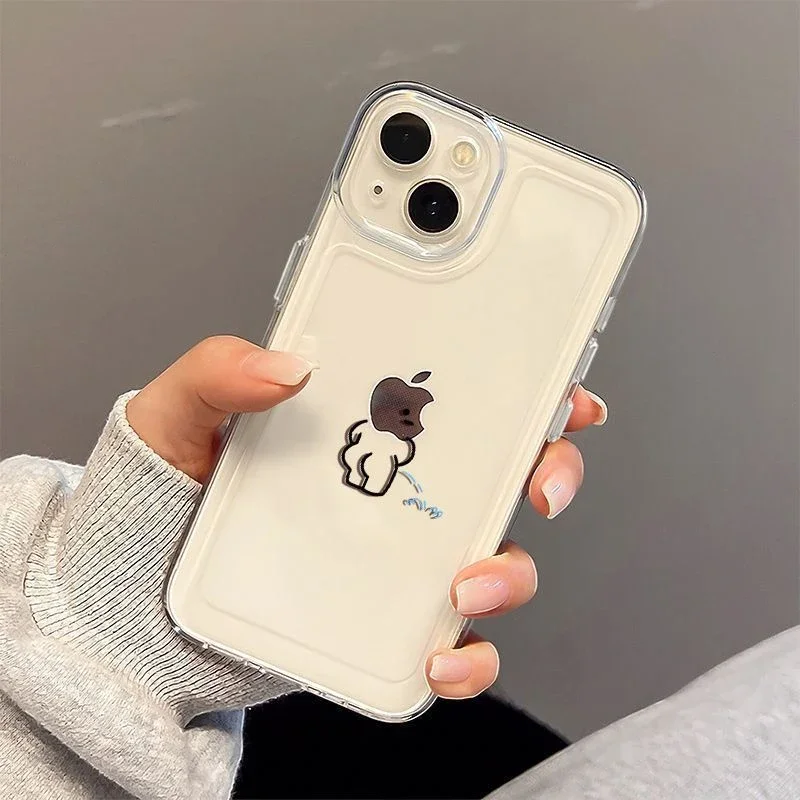 面白いマッチマンのペアカップル携帯ケース iPhone 17 16 15 11 12 14 13 Pro Max Mini X XS XR 7 8 Plus SE4 16E 耐衝撃カバー