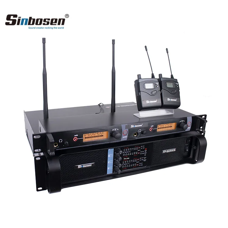 Sound system DS-10Q pa system 4 channel amplifier M-2050 wireless microphone in ear  system