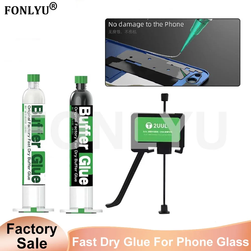 Pasta de pegamento tampón de secado rápido para restauración de fábrica, 2UUL, 30ML, Original, para cubierta trasera de teléfono móvil, herramientas de reparación adhesivas de pantalla