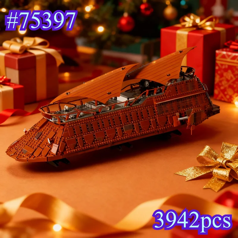 

Jabba Yacht Sailboat 75397 Building Blocks Sets Compatible with Legoed Particles Suitable for Christmas Gifts 3942pcs