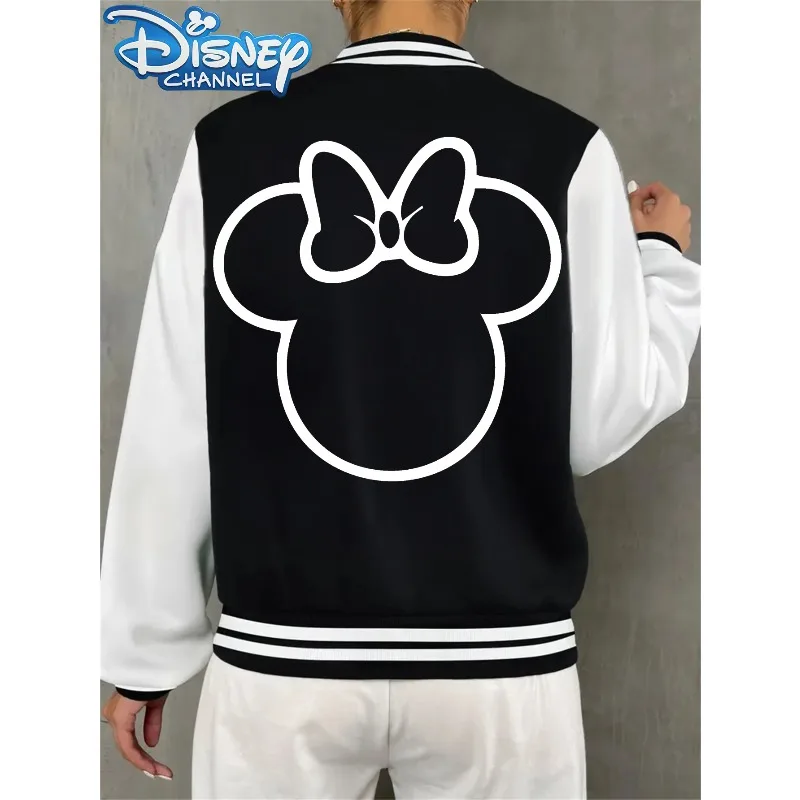 سترة ديزني ميني ماوس النسائية Y2K نمط سترة الخريف/الشتاء أزياء غير رسمية جديدة للجنسين ملابس الشارع