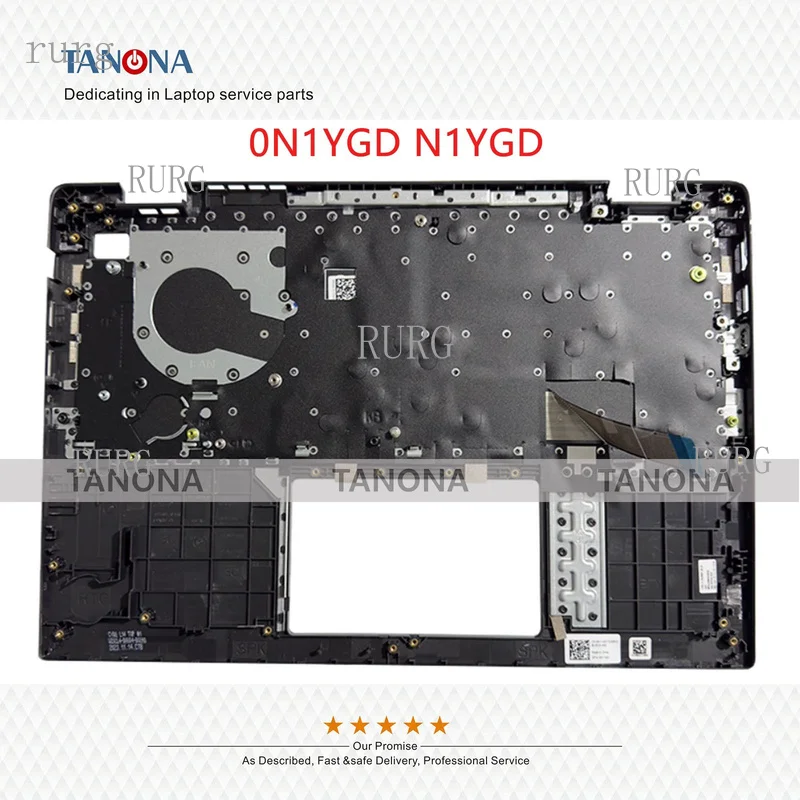 R+ Brand New 0N1YGD N1YGD, compatible with FOR Dell Latitude 3420 E3420, includes the upper case (palmrest) and keyboard