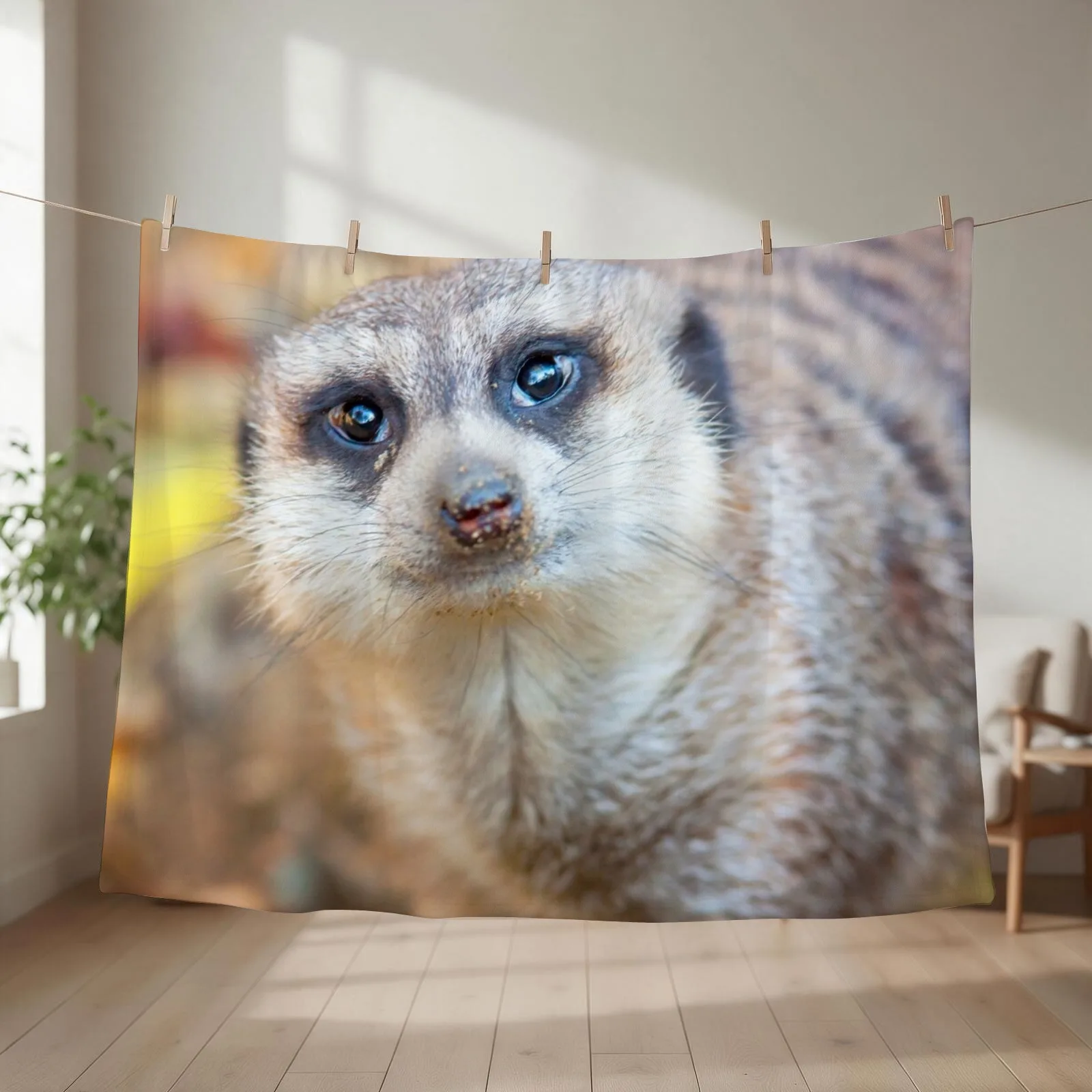 Meerkat Throw Blanket Plaid Summer manga blankets and throws Blankets