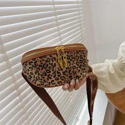 Fashion Chest Bags Leopard print Women Waist Bag Female Phone Purses Ladies Wide Strap Crossbody Shoulder Bags Small Fanny Packs