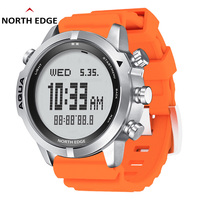 NORTH EDGE Men's Professional Diving Computer Watch Free/Scuba Diving 50M Dive Watches Altimeter Barometer Compass Digital Clock