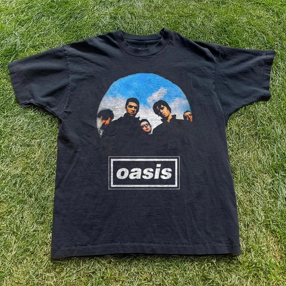 Oasis Britpop Music Band T-Shirt Men's and Women's Short Sleeve Trend Brand T-shirts Summer Sports Tops Streetwear Male Clothing