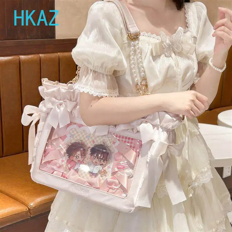 Bow Shoulder Bag Original Versatile Student Messenger Large Capacity Computer Handbag Sweet Girl Versatile Travel Cosmetic Bags