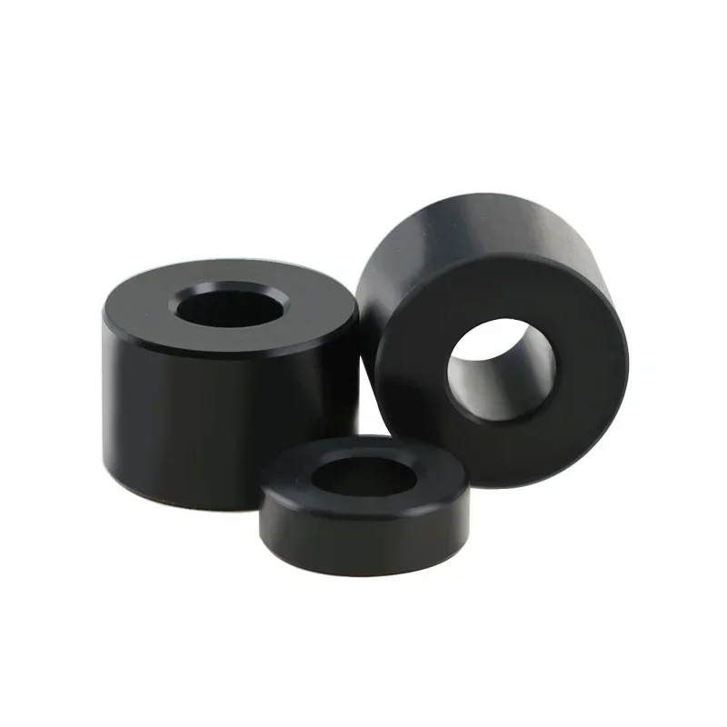 10/20Pcs M3 M4 M5 M6 M8 M10 Black POM Bushing Washer Round Hollow Unthread Standoff Spacer Sleeve Insulated Plastic Gasket