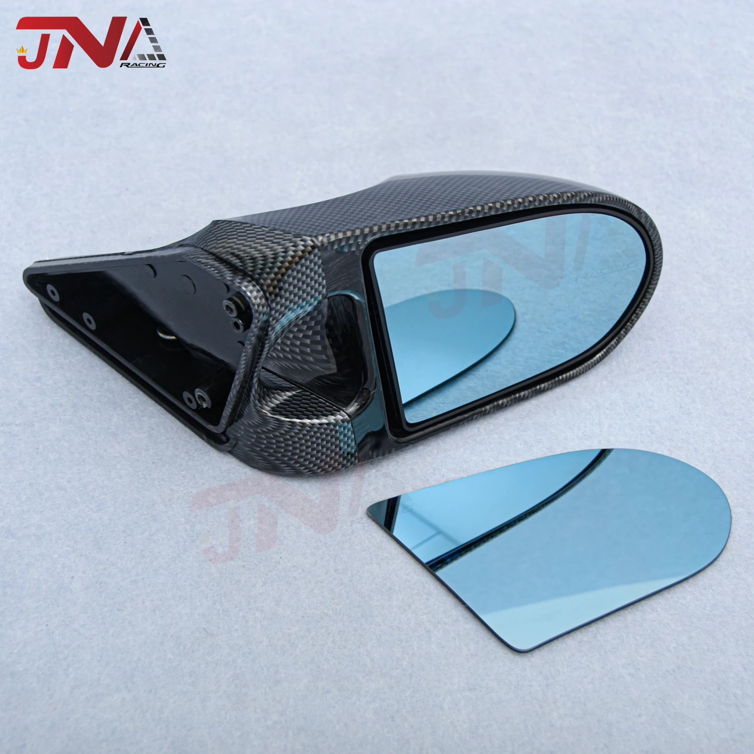 1 Pairs Ganador Spoon Mirror Lens for Honda Civic EG EK Hatch Sedan (Blue Mirror Glass)