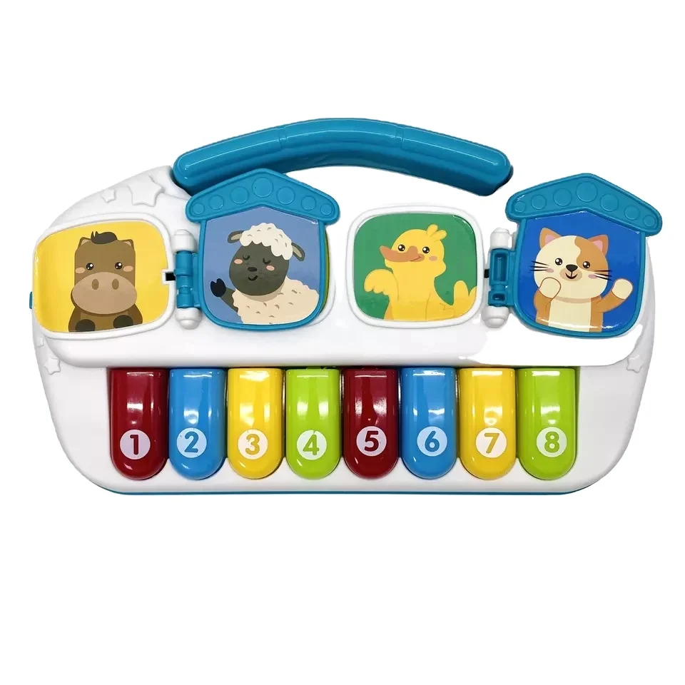 Instruments de musique pour enfants, jouets d'apprentissage, clavier d'animaux, piano, animaux, bébés, vente en gros