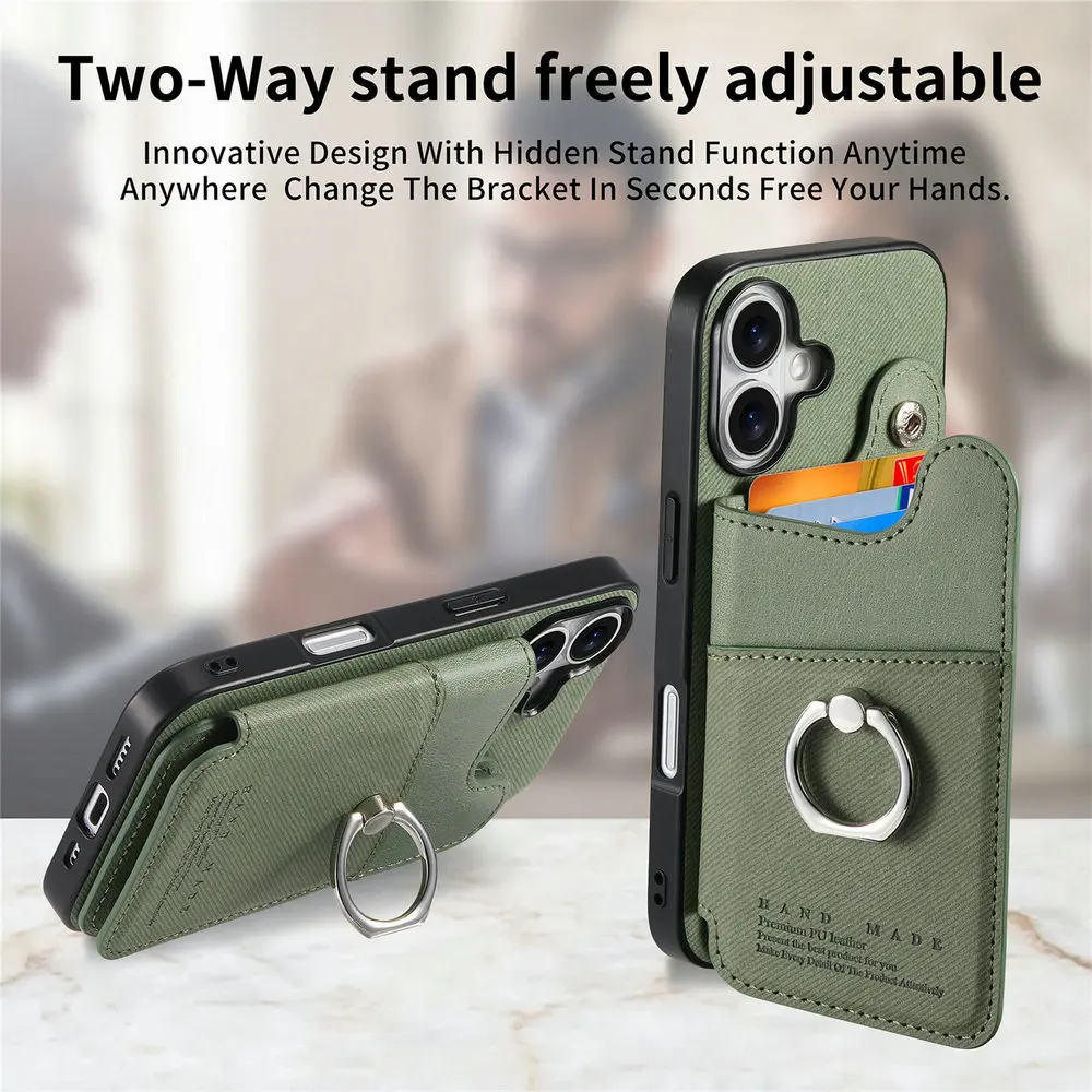 محفظة مزدوجة الزر من الجلد المغناطيسي بطاقة RFID كابا لهاتف Oneplus 13 5G حافظة فاخرة One Plus 13R Oneplus13 Ace 5 Pro حافظة خلفية