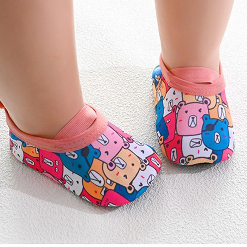 Newborn Cute Non-slip Floor Socks Girls Boys Cartoon Print Toddler Shoes Children Animal Pattern First Pair of Toddler Shoes