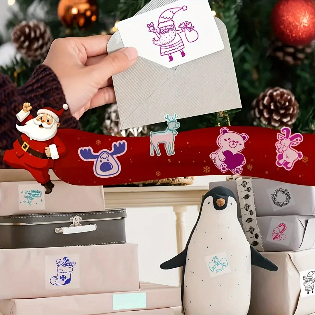 57x25mm Holographic Laser Thermal Stickers Colorful Transparent Self-Adhesive Labels Suitable for Mini Portable Printer Paper