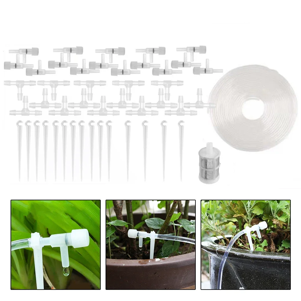 

Garden Drip Irrigation Kit Transparent Tube Potted Plant Watering Hose With Regulating Valve Set Watering Drip Irrigation