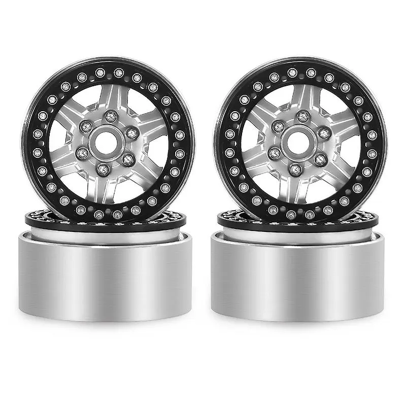 Llantas de aleación de Metal de 1,9 pulgadas para SCX10 III II TRX4 TRX4 Sport Axial 90046 D90 RC4WD Gelande II 1/10 Rock Crawler CNC Upgrade