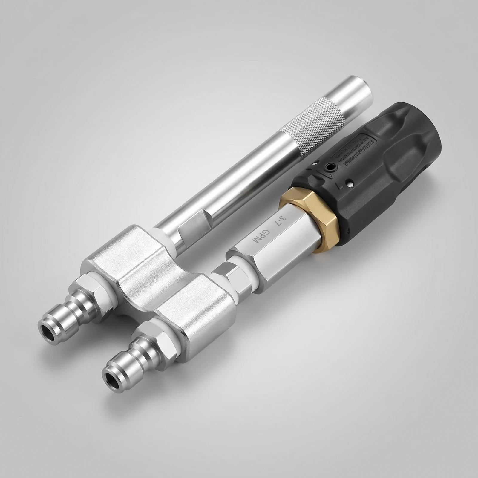 Dual Lance Pressure Washer Wand Stainless Steel Dual Nozzle Lance Pressure Washer Wand with Grip Quick-Connect Heavy-Duty
