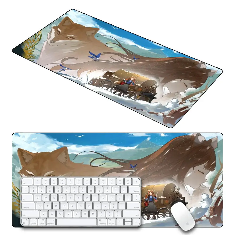 Alas Mouse Spice And Wolf 900X400Mm Alas Mouse Komputer Aksesori Gaming Alas Mouse Permainan Keyboard Kustom Pc Gamer