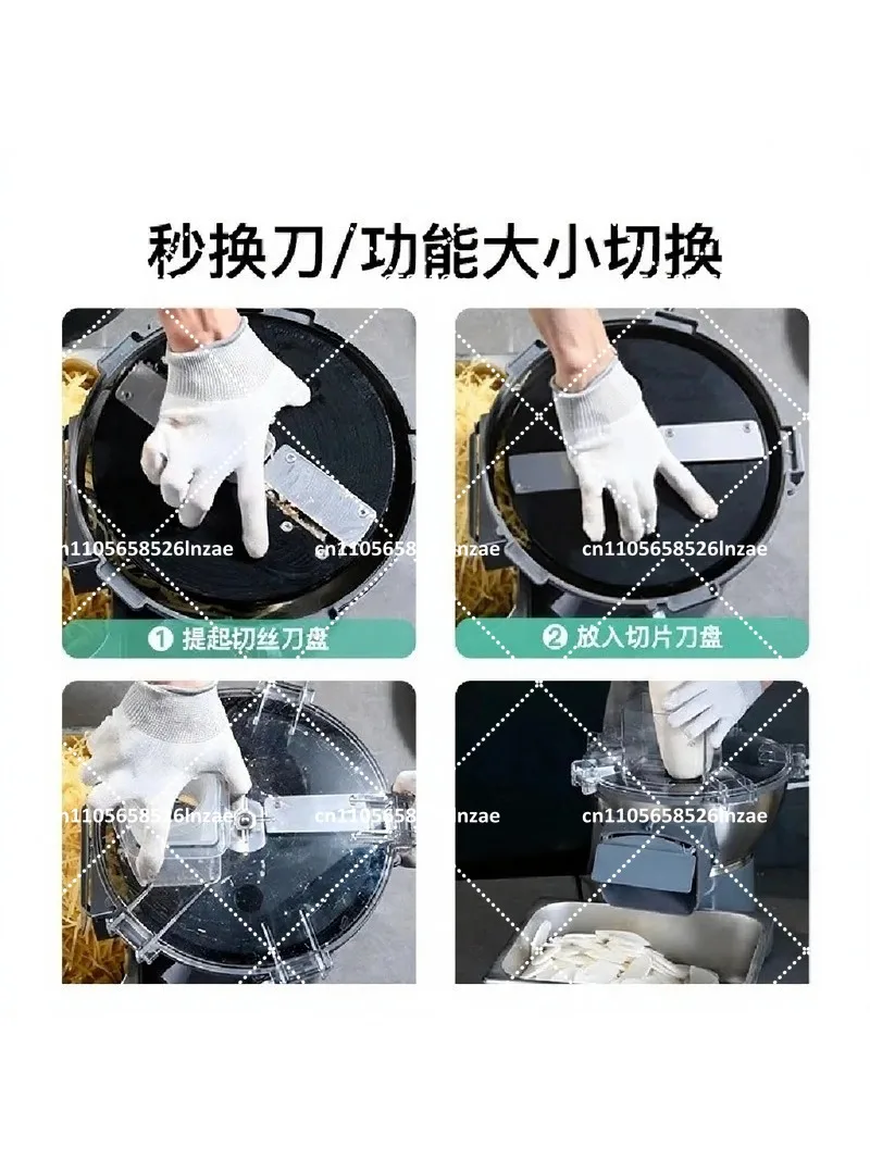 Electric Potato Slicer Multifunctional Vegetable Cutter for Home Kitchen, Stainless Steel Blade Slicing and Dicing Tool
