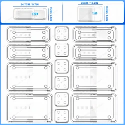 8/14 Pcs Drawer Organizers Set Clear Plastic Makeup Organizer Bedroom Dresser Office Storage Box for Makeup Jewelries Gadgets