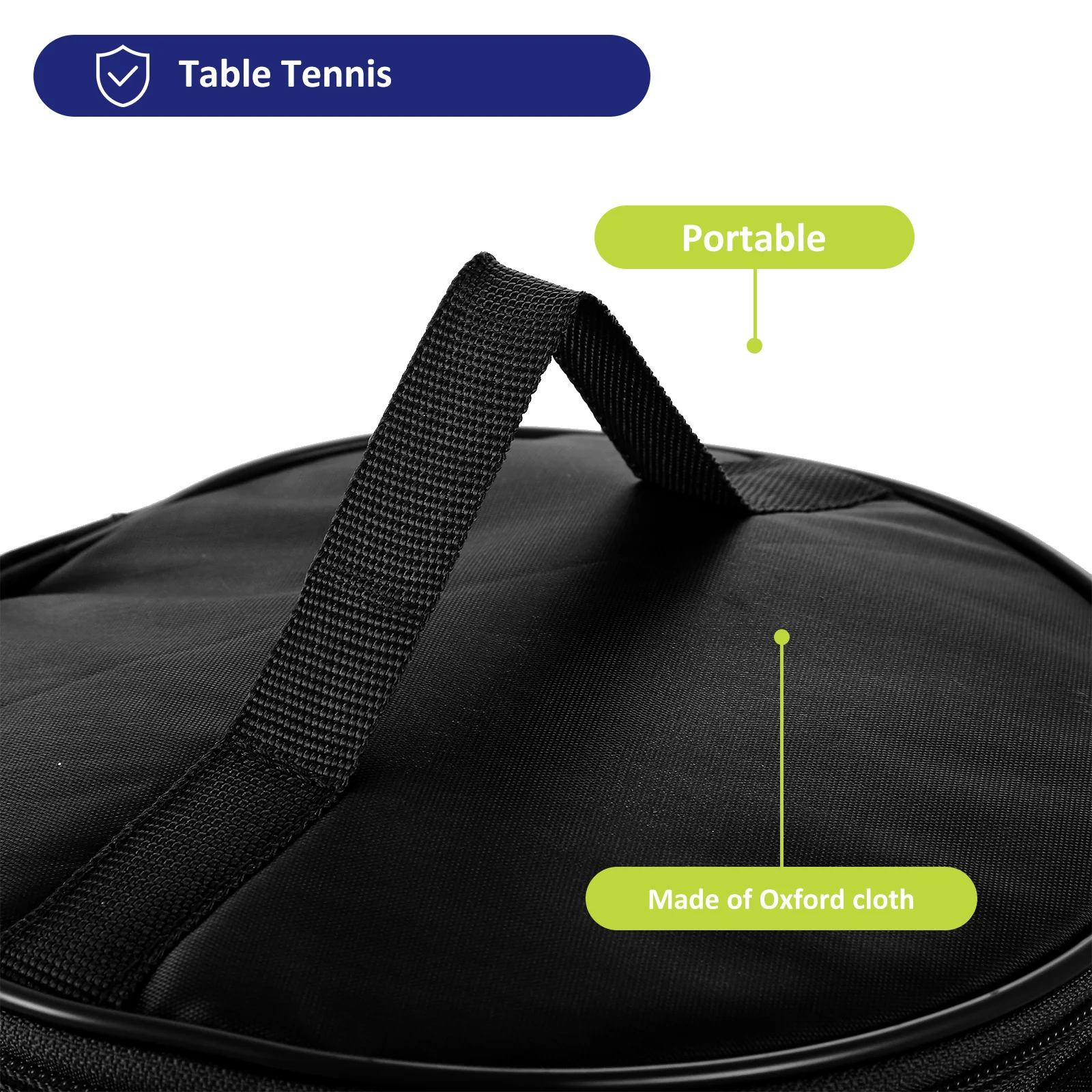 

Держатель для мяча для пинг-понга, портативная сумка для настольного тенниса, ткань Оксфорд, сумка для хранения на молнии, чехол для переноски мячей на открытом воздухе, сумка для настольного тенниса