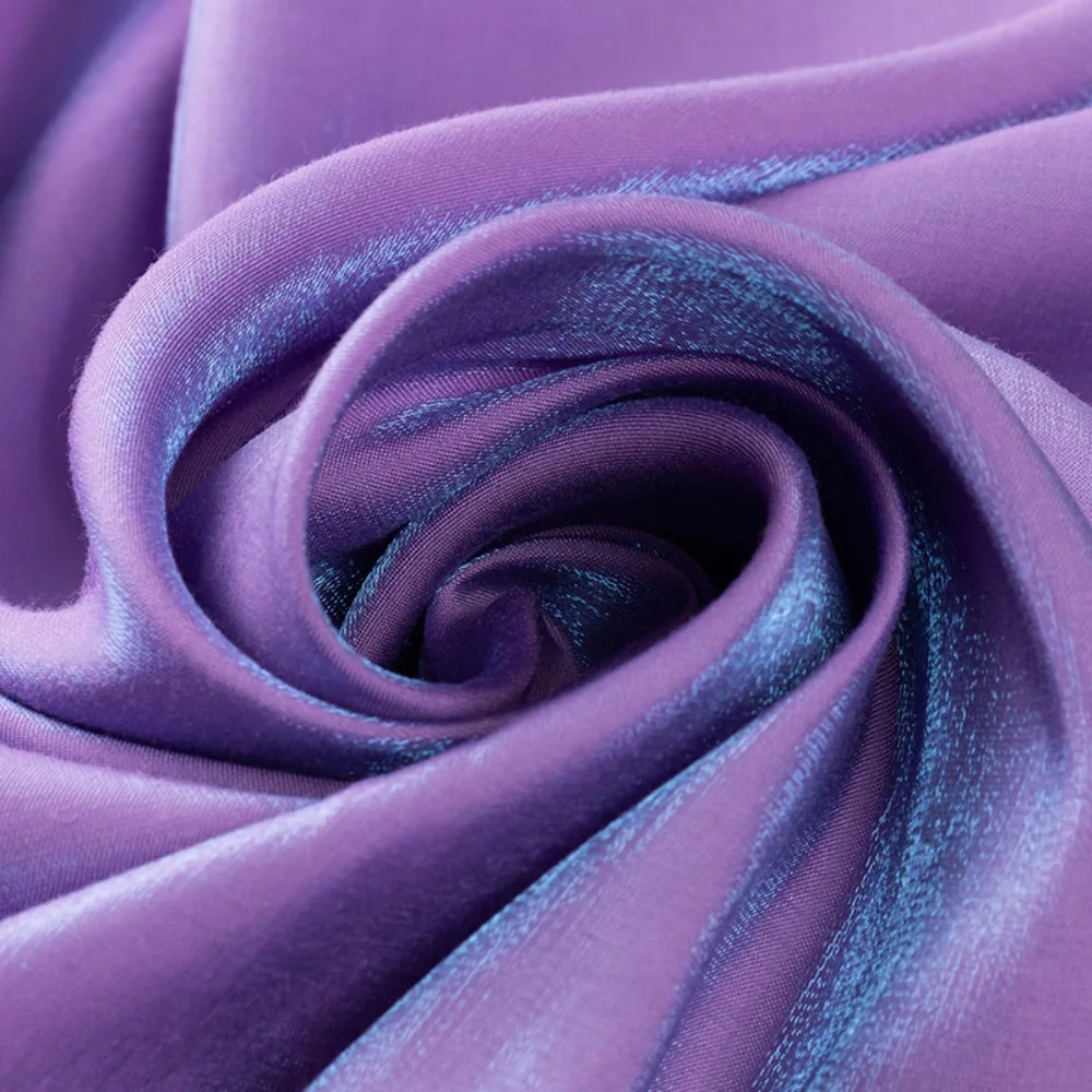 150*50CM Satin-Like Fabric Soft Glossy Dress Material Mermaid Imitation Acetate Gradient Color Fabric For Bridal & Formal Even