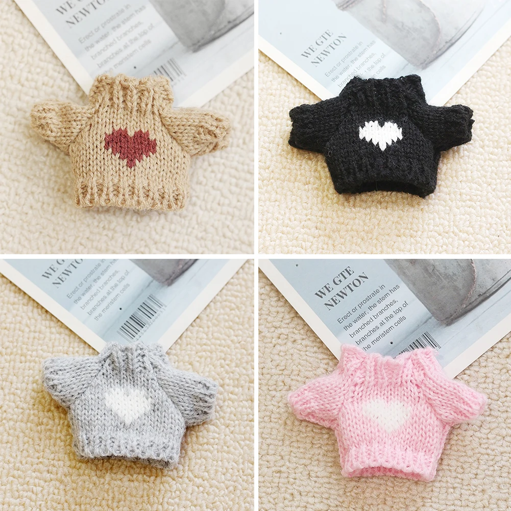 Mini Plush Doll'S Clothes Outfit Accessories For Korea Kpop Exo Labubu Idol V1 V2 Love sweater DIY Clothing Gift