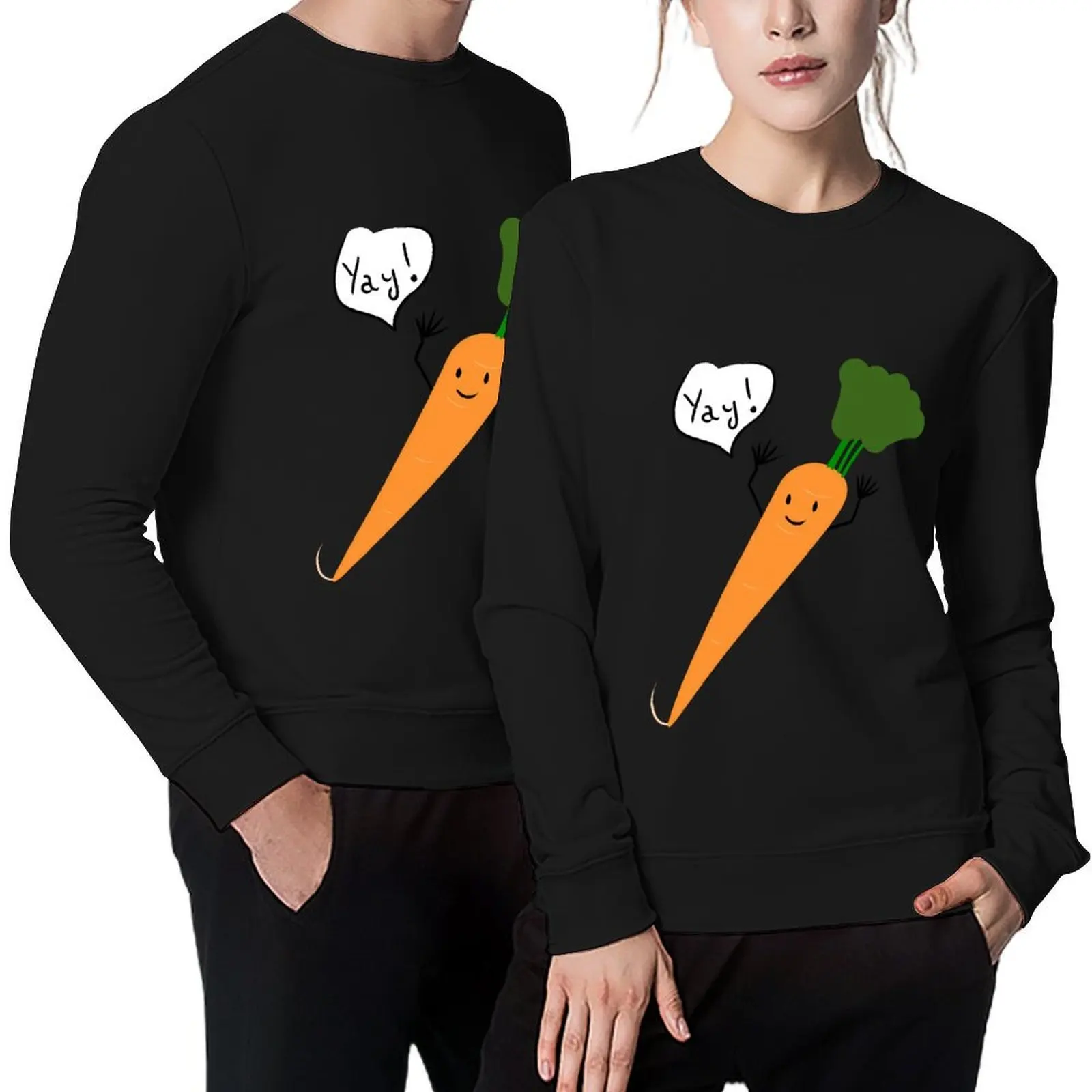 

Happy carrot Pullover men clothing autumn new products japanese style autumn clothes sweatshirt male