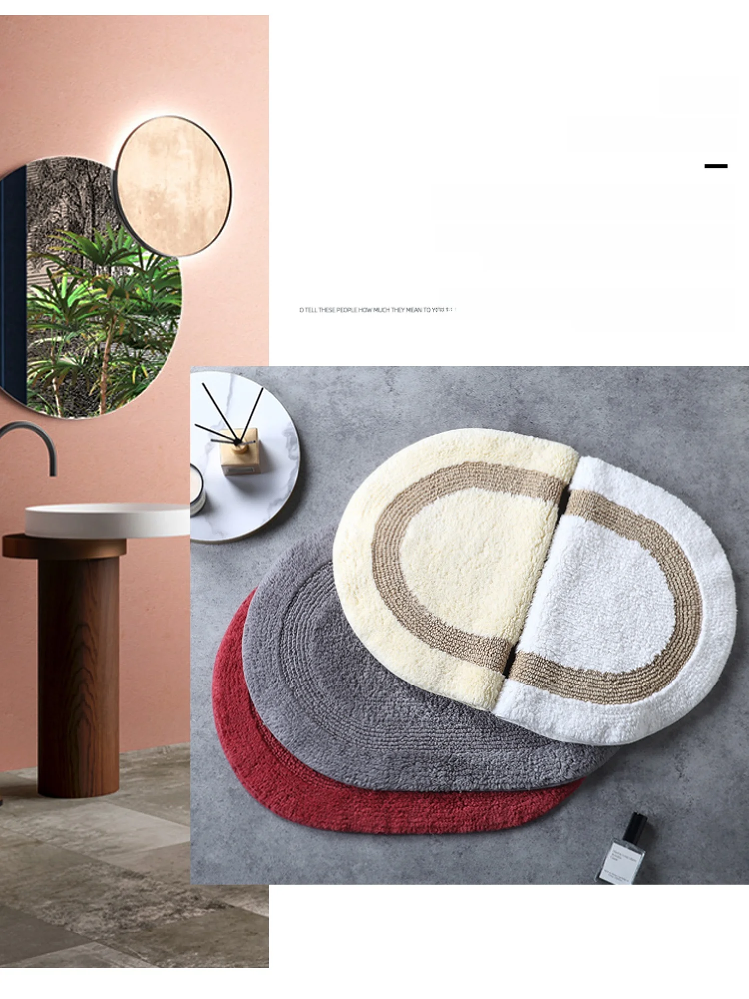 

Absorbent Cotton Batoom Mat Oval Hotel Entrance Full Cotton Foot Mat Toilet Anti-Slip Bath Towel Blanket Home Use