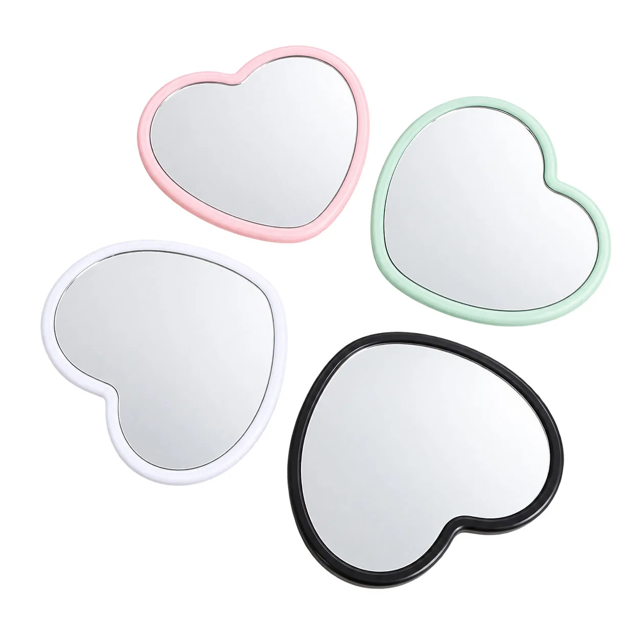 Personalised Heart Shape Makeup Mirror Portable Handheld Cosmetic Mirror Compact Vanity Mirror for Women Girls Wedding Gift
