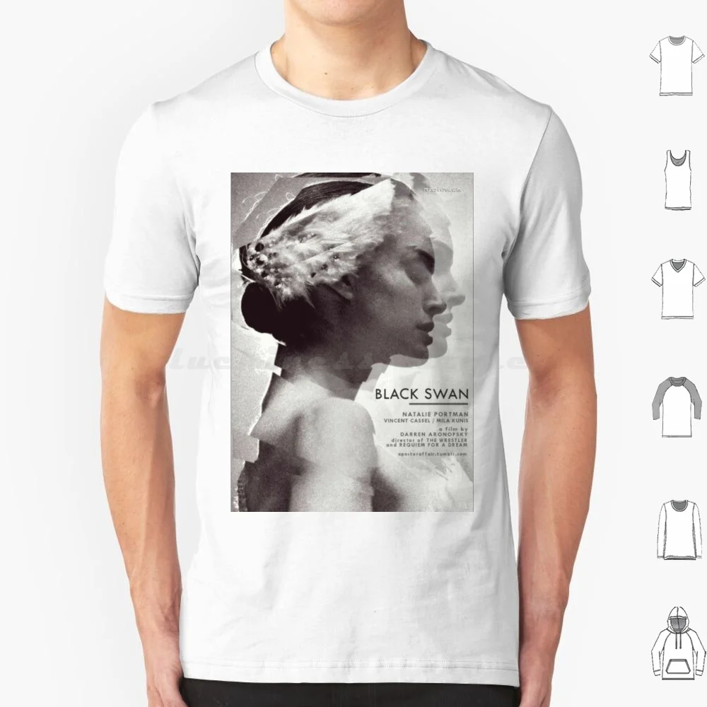 Black Swan Poster T Shirt Big Size 100% Cotton Tumblr Pinterest Aesthetic Pretty Popular Music Movie Retro Vintage 80s 90s 70s