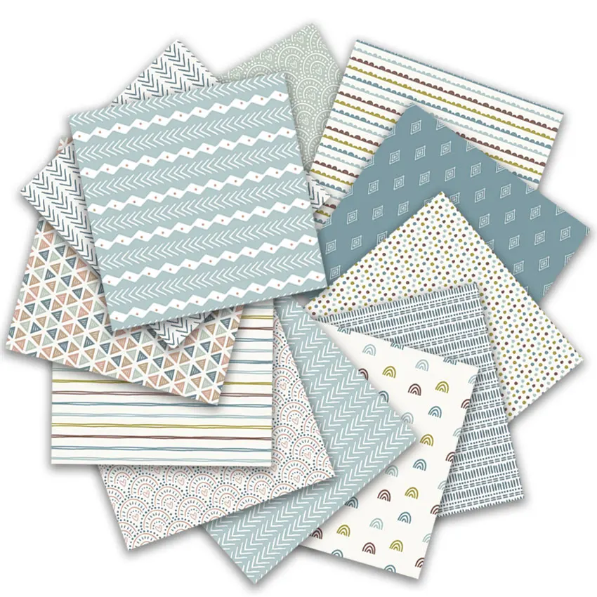 12x12 BOHO style double sided printing cardstock scrapbooking junk journal patterned paper pack