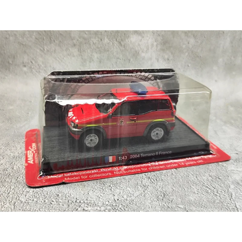 AMER Diecast escala 1:43 2004 Terrano II Francia aleación modelo de motor de bomberos colección decoración regalo juguetes exhibición estática