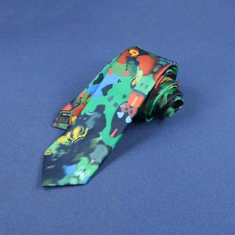 New Game Disco Elysium Horror Necktie Cosplay Tie Unisex Casual Printed Neckwear Halloween Costume Accessories Everyday Wear ﻿