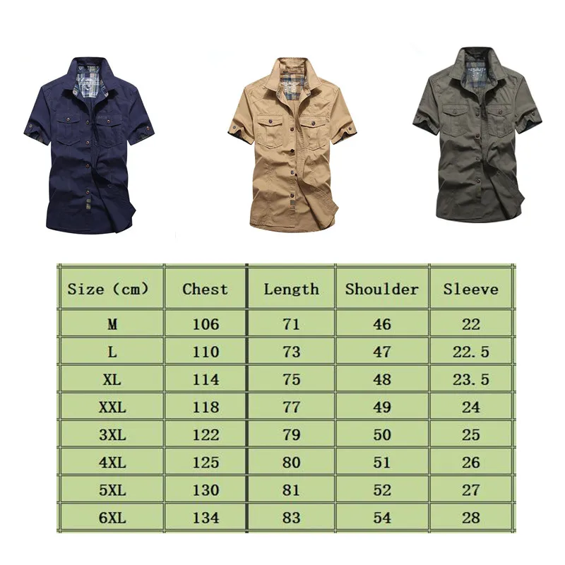 5XL Fashion Cotton Casual Shirts Summer Men Plus Size Loose Baggy Shirts Short Sleeve Turn-down Collar Cargo Style Male Clothing