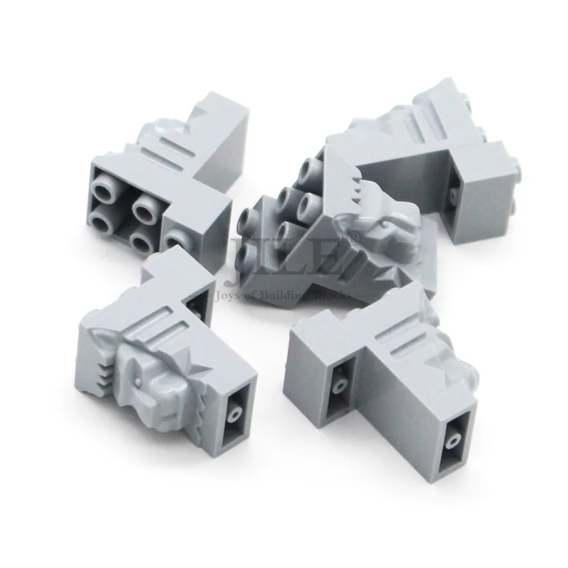 10pcs MOC 30274 Building Blocks 2x3x3 Lion Head City Wall Street View Decoration Compatible with Children Brands Toys