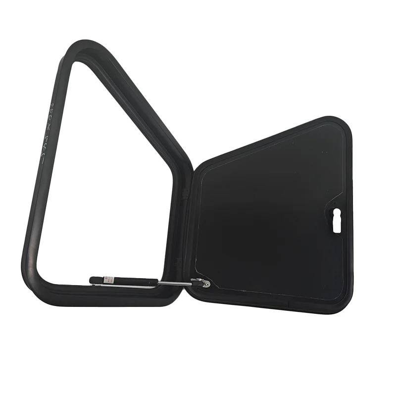 Heavy Duty RV Irregular Hatch Door with Gas Struts for Camper Trailer 45degree